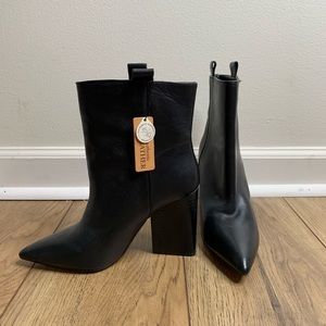 Zara leather booties